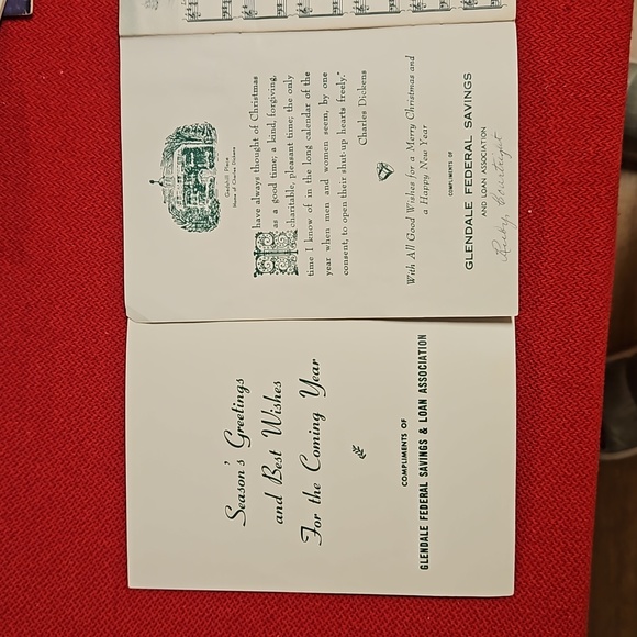 Lot of 5 vintage bank promo Christmas Holiday song booklets 3 designs EUC - Picture 5 of 16